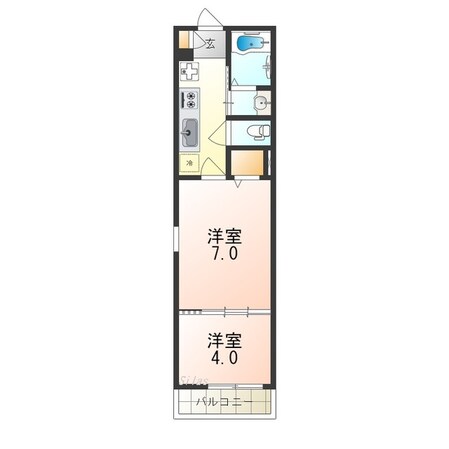 堺東駅 徒歩6分 1階の物件間取画像